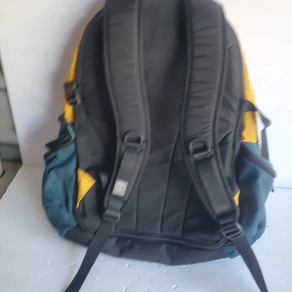 Timberland Vintage Backpack Blue‎ Yellow Colorblock Hiking Bag